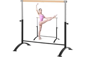 VEVOR Ballet Barre, 4 Ft Barre Bar for Home, Freestanding Portable Ballet Stretching Dance Bars, Height Adjustable Anti-Wobbl