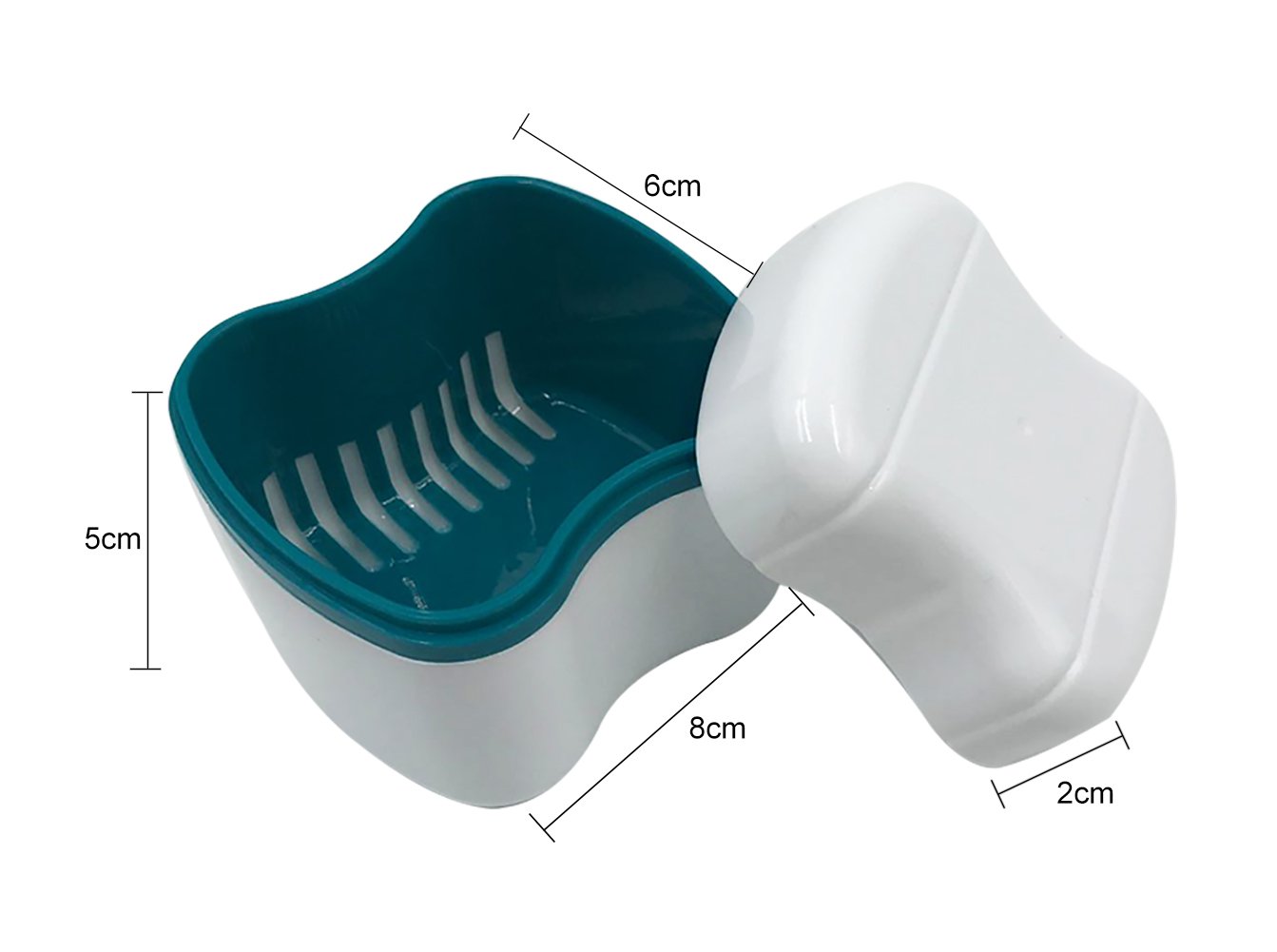 Denture Cup with Strainer, 1 Box Denture Brush Retainer Case, Denture Case with Lid, Denture Bath Box for Cleaning, Store and Retrieve : Beauty