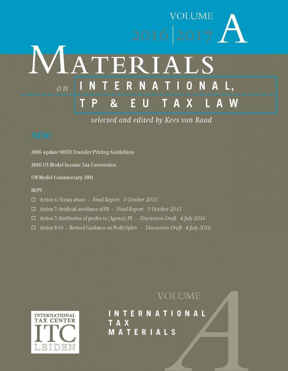 Materials On International Tp Eu Tax Law 2016 2017 Vol A - 
