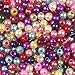 SHAN RUI 1000pcs 4mm Assorted Color Small Imitation Glass Pearl Beads for Jewelry Making Crafts for kids DIY Necklace, Bracelet