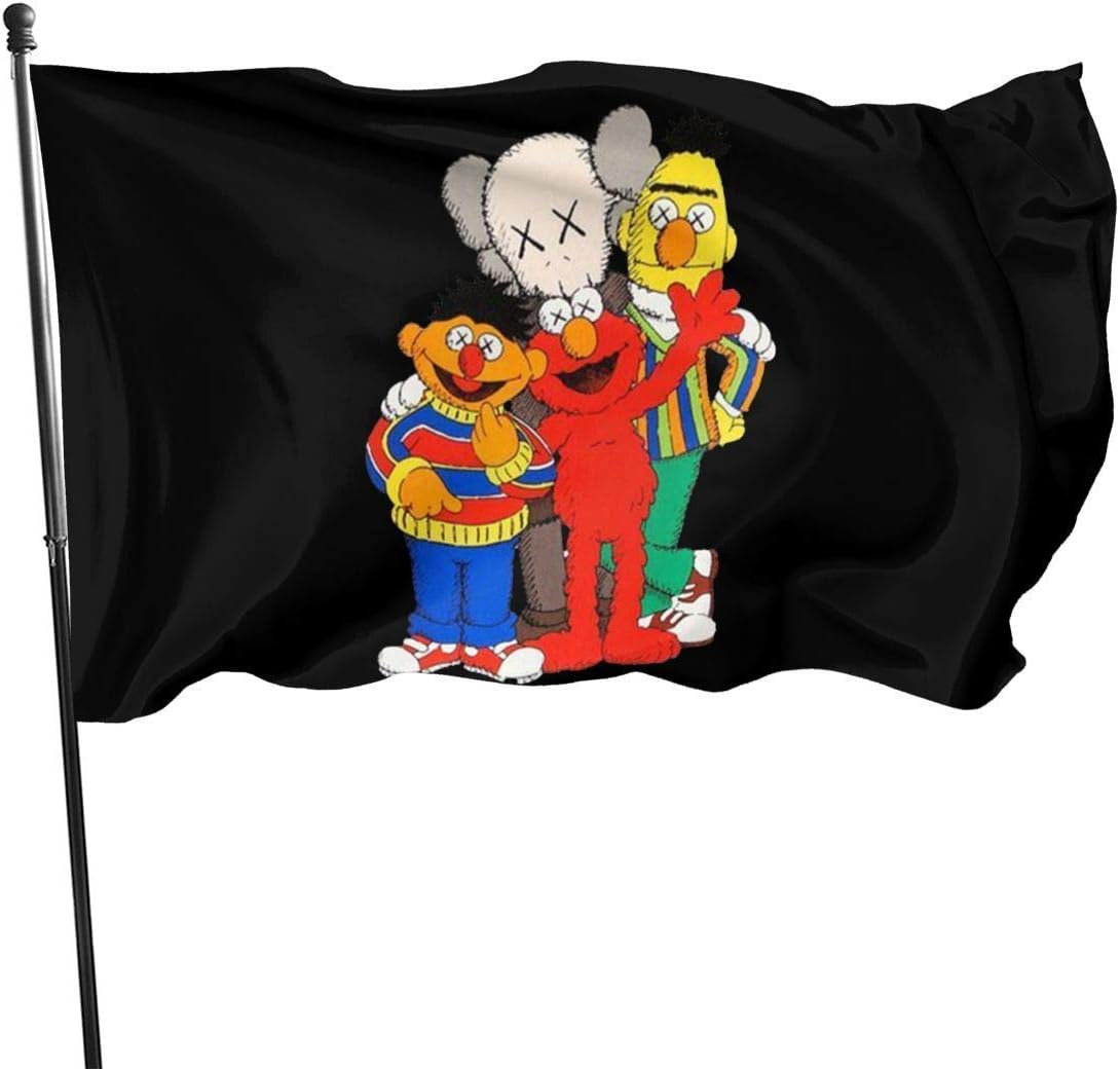 Garden Flag, Patry Flag, Outdoor Flag, KAWS Flag - 3x5 Feet Durable 100% Polyester Flags (3'X5' Ft Foot)