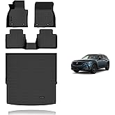 KELCSEECS® Floor Mats & Cargo Liner for 2023-2026 Mazda CX50(Not for Hybrid),All Weather Protection TPE Floor Liners Front& Rear Row Full Set Mazda CX-50 Accessories Black