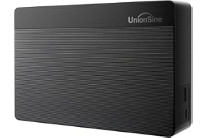 UnionSine External Hard Drive 12TB USB3.0 3.5" Desktop HDD Storage Compatible for Mac, PC, Desktop, Laptop, TV(Black) HD3512