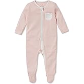 MORI Baby Unisex Clever Pajamas with Two Way Zip - Viscose from Bamboo - Jumpsuit Footed Nightwear for Toddler Boys and Girls