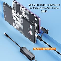 Endoscope Camera for iPhone 15/14/13/12/11 Pro Max