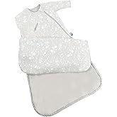 GUNAMUNA Long-Sleeve Sleep Sack for Babies, Wearable Sleep Bags, Soft Rayon, 1.0 TOG, Essentials for Newborns