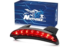 NTHREEAUTO Motorcycle Chopped Rear Fender Edge LED Brake Tail Light Integrated Turn Signals Compatible with Harley Sportster XL883N XL1200N XL1200V XL1200X