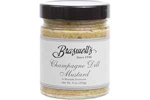 BRASWELL'S Braswell’s Gourmet Champagne Dill Mustard – Small-Batch, Renowned Specialty, Made in USA, Since 1946 (8oz)