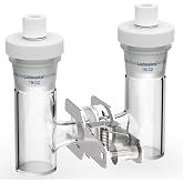 Labasics H-Type Electrolytic Cell, Replaceable Ion-Exchange Membrane, 10 mL | Borosilicate Glass Double Cell with Sealed Tubular Reactor for Electrochemistry