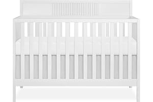 Dream On Me Ivy 5-in-1 Convertible Full-Size Baby Crib in White, GreenGuard Gold & JPMA Certified, 3 Mattress Heights, Converts to Toddler, Day & Full-Size Bed, Safe & Stylish Nursery