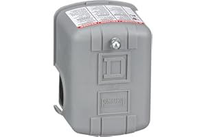 SCHNEIDER ELECTRIC Telemecanique Sensors 9013FHG12J52 Air-Compressor Pressure Switch, 125 psi Set Off, 30 psi Fixed Differential, 1/4" NPSF Internal, Grey