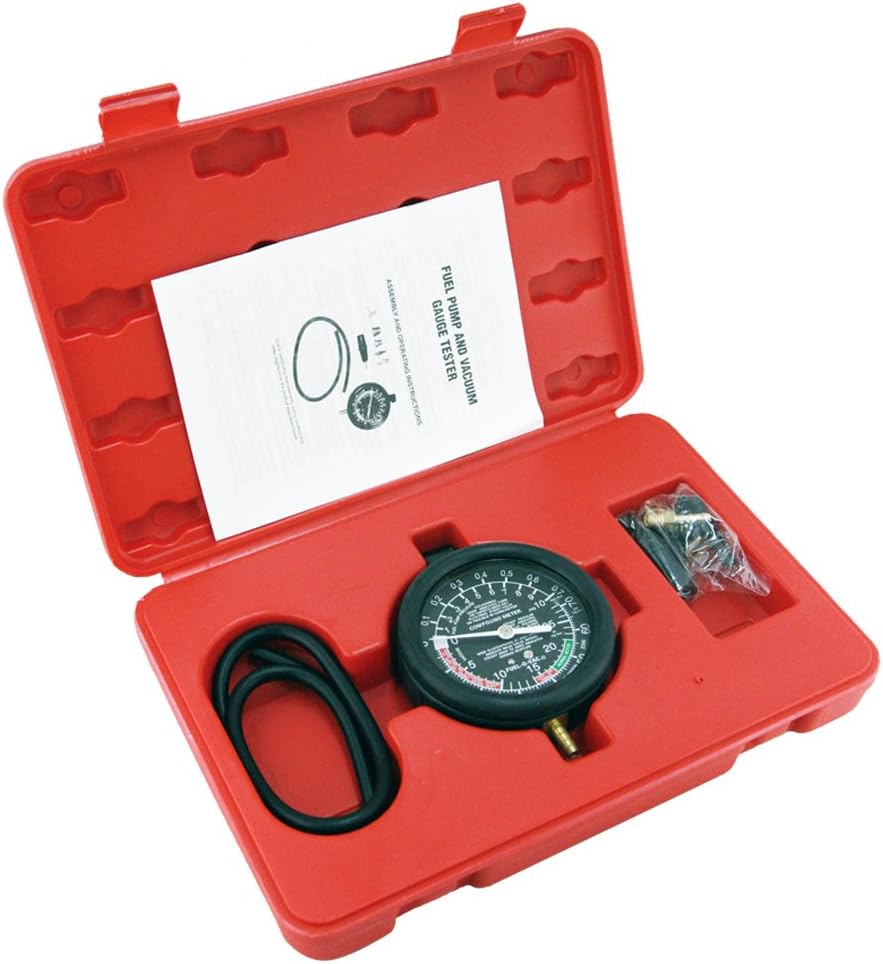 Fuel Pump & Vacuum Gauge Pressure Tester Carburetor Valve Pressure Test Kit Inspection & Test Plus
