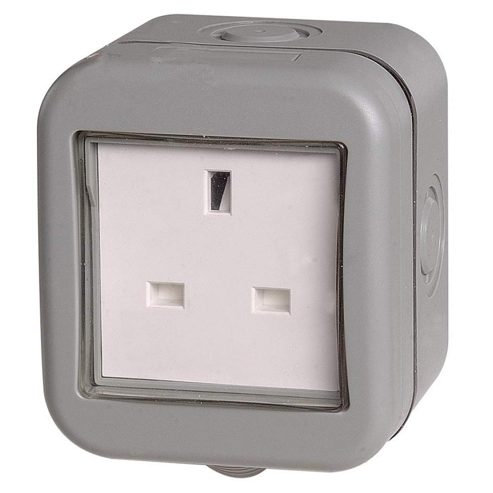 Bg Weatherproof IP55 13Amp Unswitched 1 Gang Socket (329965)