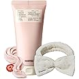 [+Headband] WHIPPED CREAM VEGAN CLEANSER DDALVA 4.5 oz | Strawberry + Vanilla bean | For Dull Skin, Radiant Glow