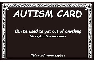 CAJECT Autism Communication Cards - Bank-Size PVC Cards - for Anxiety Relief & Expressing Needs. Gift for Friends. Interactive Game for Friends Gathering (Autism Card)