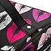 SHACOS Fashionable Portable Cosmetic Toiletry Bags Polyester Fiber Makeup Brush Bags with Mirror 2pcs a Set (Black Lips)