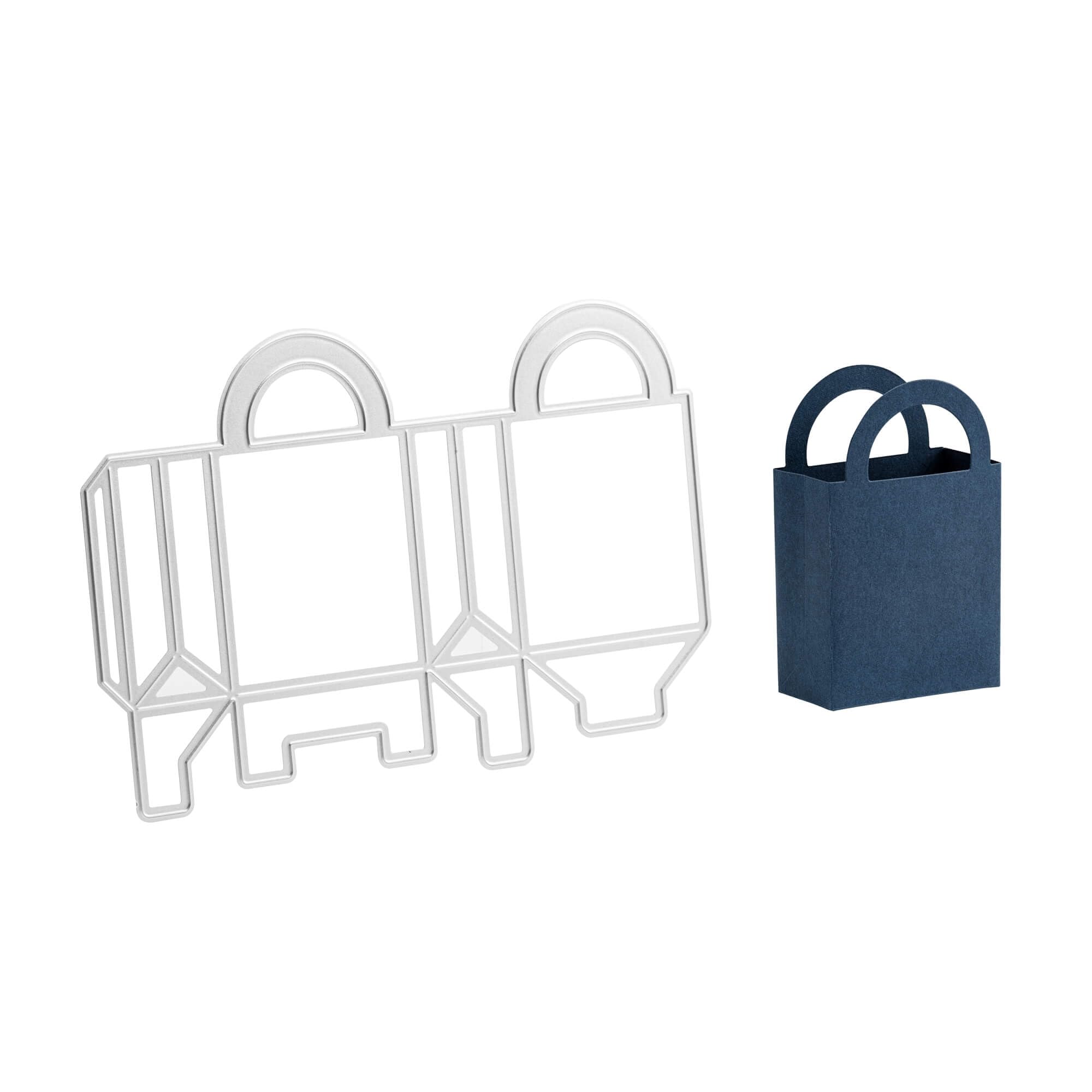 Stanzenshop.de Small Bag Gift Packaging Shopping Stencils - Precise Metal Stencil for Die Cutting Machine, Compatible with Standard Machines, Durable and Long-lasting