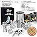 Martini Shaker Set - Premium Cocktail Mixer Kit - 24 oz Cobbler Shaker Jigger Strainer 2 Pourers and 10 Cocktail Umbrellas a Stainless Steel 304 Professional Bar Tools by Happy-li