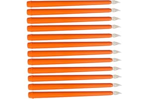 ULDIGI 12pcs Orange Flameless LED Taper Candle Lights Battery Operated Electronic Candle Lights for Party