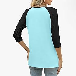 Womens 3/4 Sleeve Tops and Blouses Plus Size