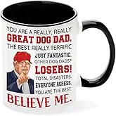 Viberty Dog Dad Fathers Day Gift - Dog Dad Gifts For Men - DogFather Gifts - Pet Lover Owner, Fur Papa Present Idea - Christmas, Birthday, Father's Day Gift for Pet Lovers - Ceramic Mug 11 Oz