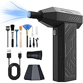 Compressed Air Duster-130,000 RPM Super Power Electric Air Duster 4-Gear Adjustable Cordless Air Blower Rechargeable for Computer, Keyboard, House, Outdoor and Car