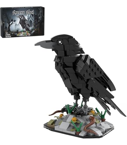 Amazon.com: Raven Bird Building Blocks Set, MOC-217187 Animal Bird