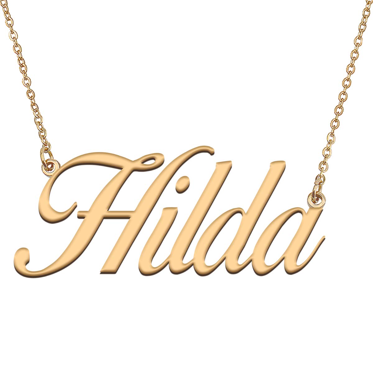 HUAN XUN Customized Custom Simple Any Name Necklace