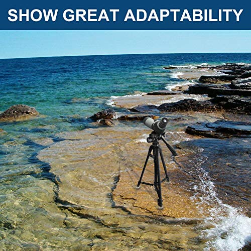 Emarth 55'' Lightweight Camera Tripod, Aluminum Compact Scope Tripod with 3 Way Fluid Pan Head for Nikon Canon Sony DV Camcorder - Thumbnail 5