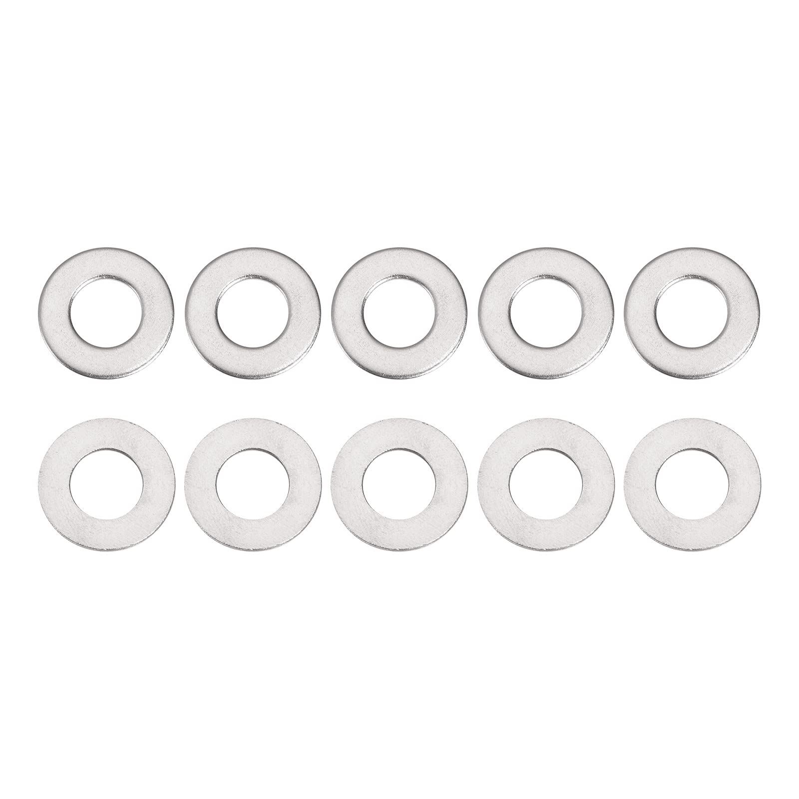 DTGN 20.5mmx1.5mm(ODxT) 316 Stainless Steel Flat Washers - 100Pack - Good for 3/8" Industrial Machinery Screw Bolt - Flat Ring Gaskets - Silver Tone