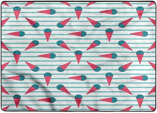 Juego de alfombras de área, helado, estilo publicidad, fresco