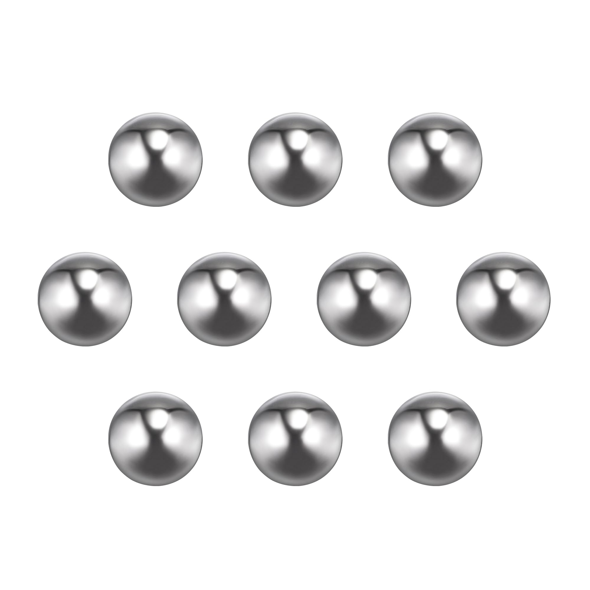sourcing map 10pcs 12mm 201 Stainless Steel Bearing Balls G200 Precision