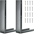 2 Pieces Stainless Steel Microwave Trim Kit Microwave Side Panel Kit for Kitchen Countertop Oven with Screws (Black)