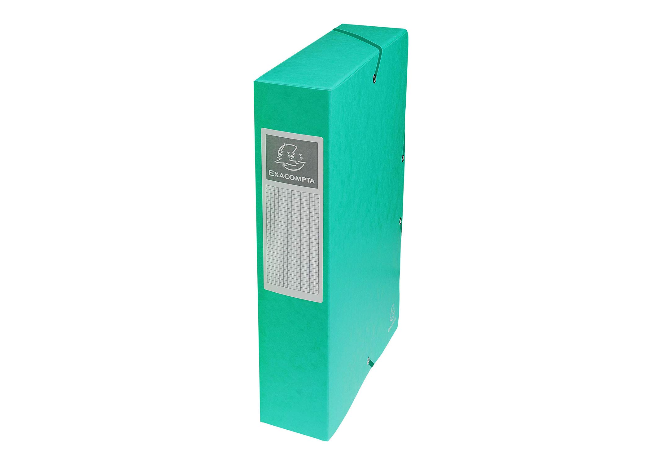 Exacompta - Ref 50603E - Pressboard Filing Box - 250 x 330mm in Size, Suitable for Holding A4 Documents, 6cm Spine, 600gsm Genuine Pressboard, Spine Label - Green