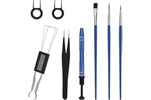 HOEDIA 8pcs Keyboard Lube Kit Key Switch Puller Keycap Remover for Mechanical Keyboard Switches, with Lubing Tools Tweezers Lubrication Pens and Stem Holder Tool Puller