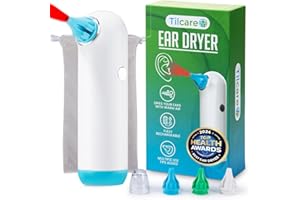Electric Ear Dryer for Swimmer’s Ear by Tilcare - Rechargeable Ear Drying Water Remover for Swimming, Showering, and Hearing 