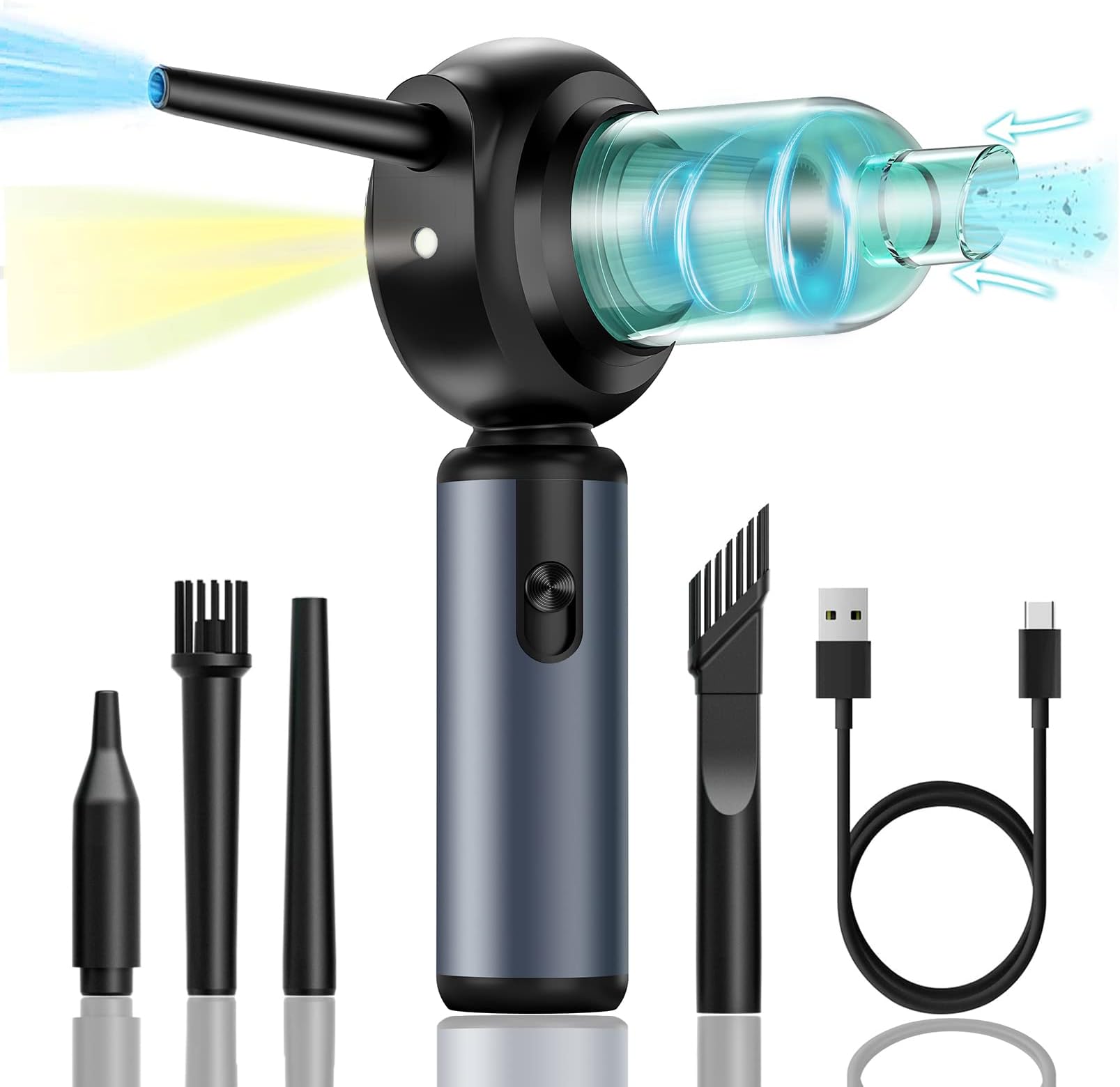 Electric Air Duster, 2in1 Cordless Compressed Air Duster and Computer