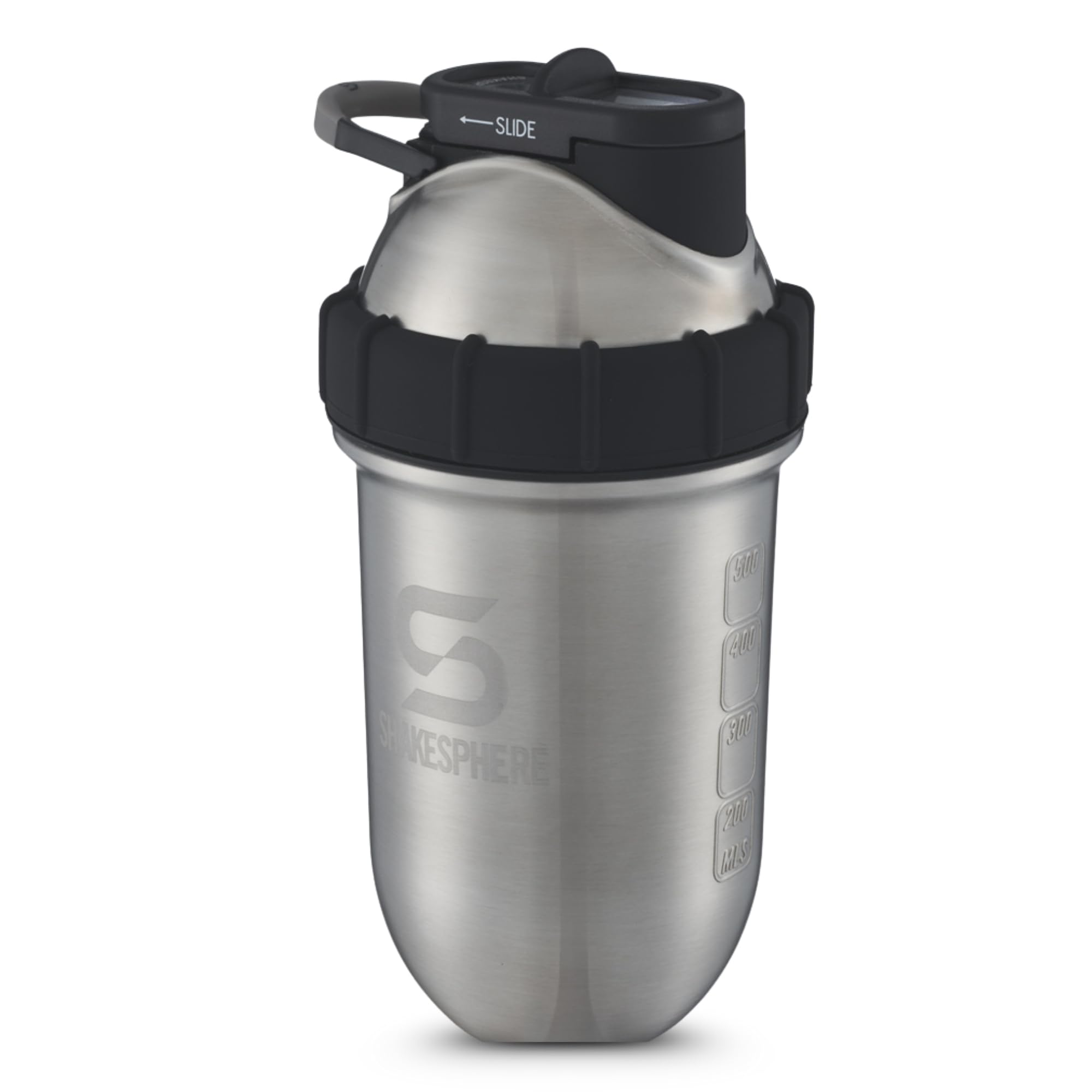 ShakeSphere Tumbler Steel: Protein Shaker Bottle Keeps Hot Drinks HOT & Cold Drinks Cold, 24 oz. No Blending Ball or Whisk Needed, Easy Clean Up - BPA Free | Great for Shakes, Smoothies (Steel) — image 1