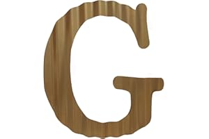 HKOMERE 13.7" Metal Letters for Wall Decor, Corrugated Golden Large 3D Letters, Decorative Farmhouse Hanging Alphabet Signs for Home Bedroom Office Wedding Party (G)