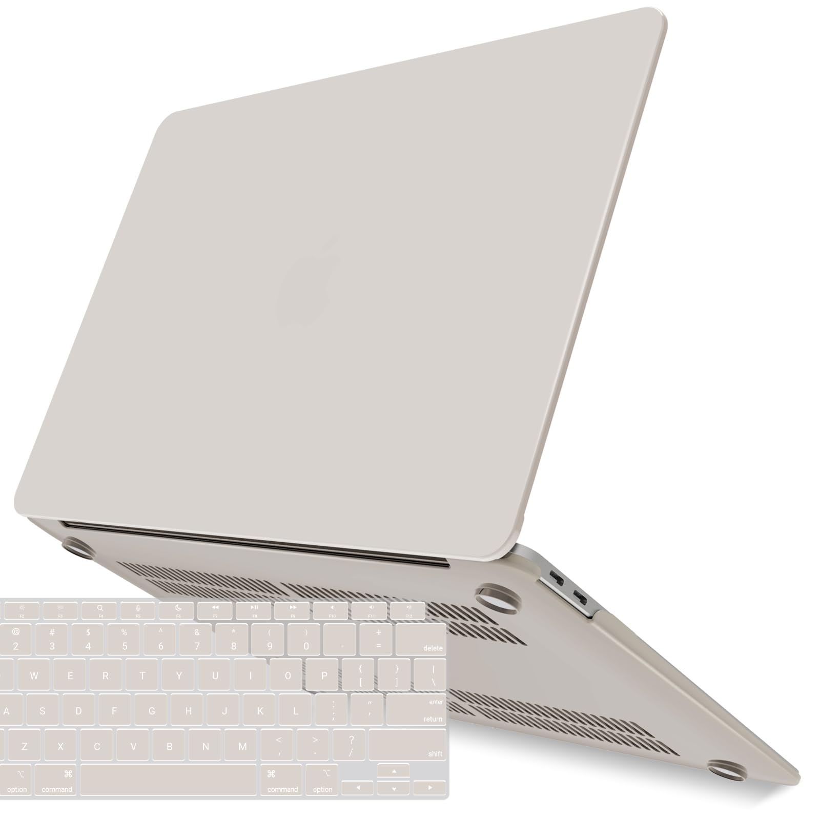 Photo 1 of IBENZER Compatible with New MacBook Air 13 inch Case 2022 2021 2020 M1 A2337 A2179 A1932, Plastic Hard Shell Case with Keyboard Cover for Mac Retina Display with Touch ID, Rocky Gray, AT13RKGY+1