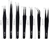 ZHIYE Precision ESD Anti-Static Tweezers 7-Piece Stainless Set Electronics view 2