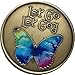Let Go Let God Color Rainbow Butterfly Medallion Serenity Prayer Chip
