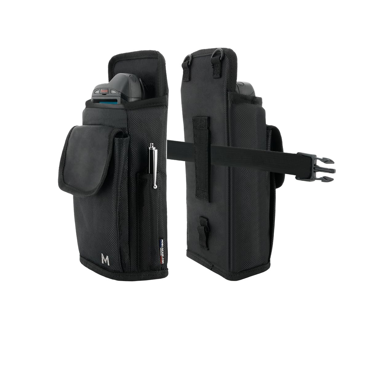 Mobilis Holster for Handheld Mobile Computers & Smartphones with Belt, Hands-Free System, Carrying Case Pouch Device Size L