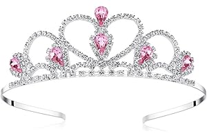Lovelyshop Colorful Gems Silver Rhinestone Tiara for Little Kid Big Kid Prom Birthday Princess Crown