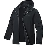 Pioneer Camp Men's Softshell Jacket with Hood Fleece Lined Water-resistant Soft Shell Winter Jacket Windbreaker Hiking Travel