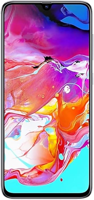 Samsung Galaxy A70 (128GB, 6GB RAM) 6.7" Display, On-Screen Fingerprint, 25W Super-Fast Charging, Global 4G LTE GSM Factory Unlocked A705MN/DS (International Version, No Warranty) (White)