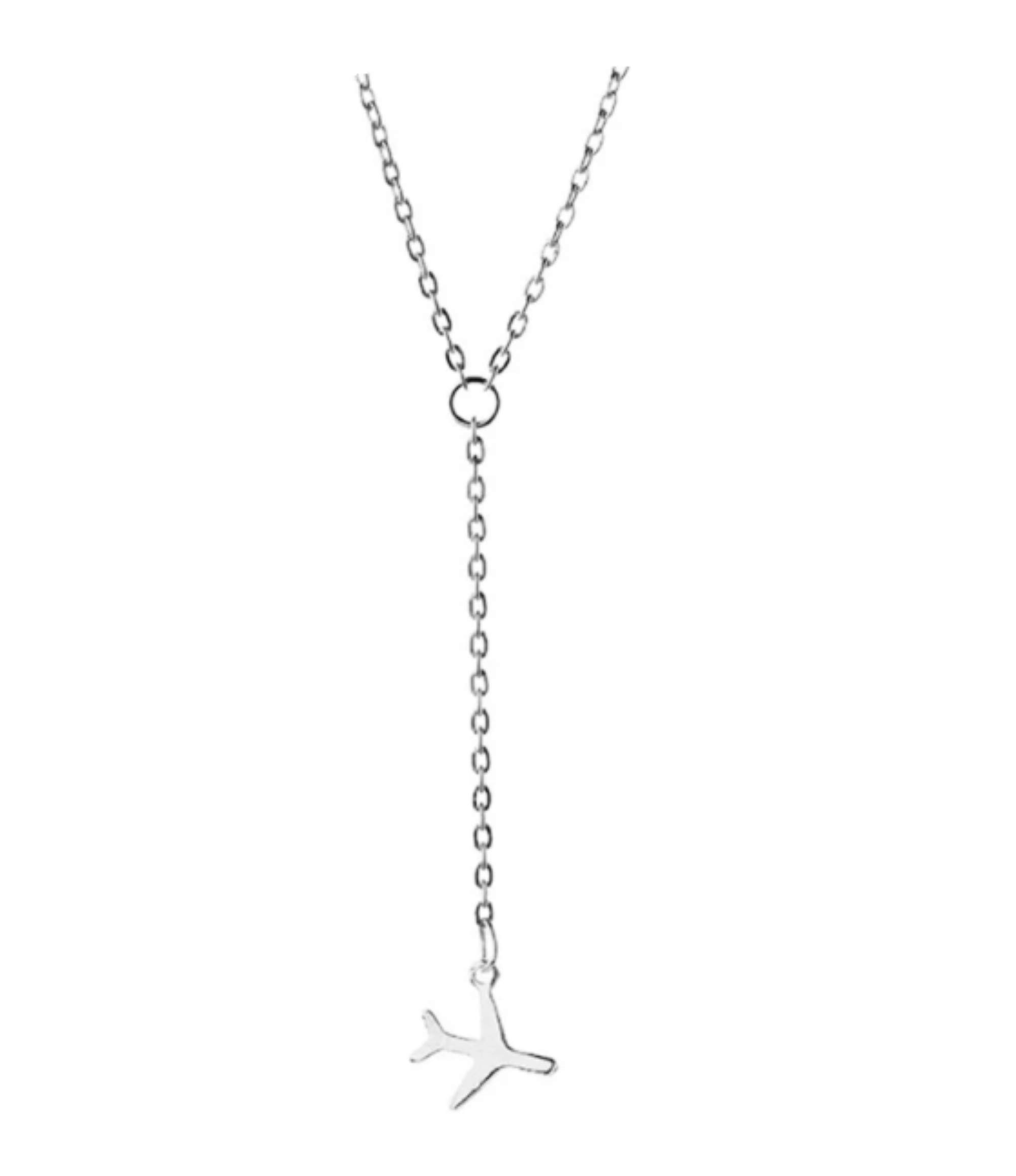 CrownOfRibbons Silver Plane Necklace, Aeroplane Jewellery, Travel Gift for Her
