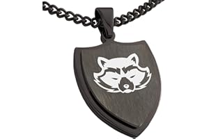 Tioneer Stainless Steel Animals Shield Pendant Necklace