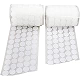 SAGUARO 500pcs (250 Pair Sets) 3/4" Diameter Sticky Back Coins Hook & Loop Self Adhesive Dots Tapes White