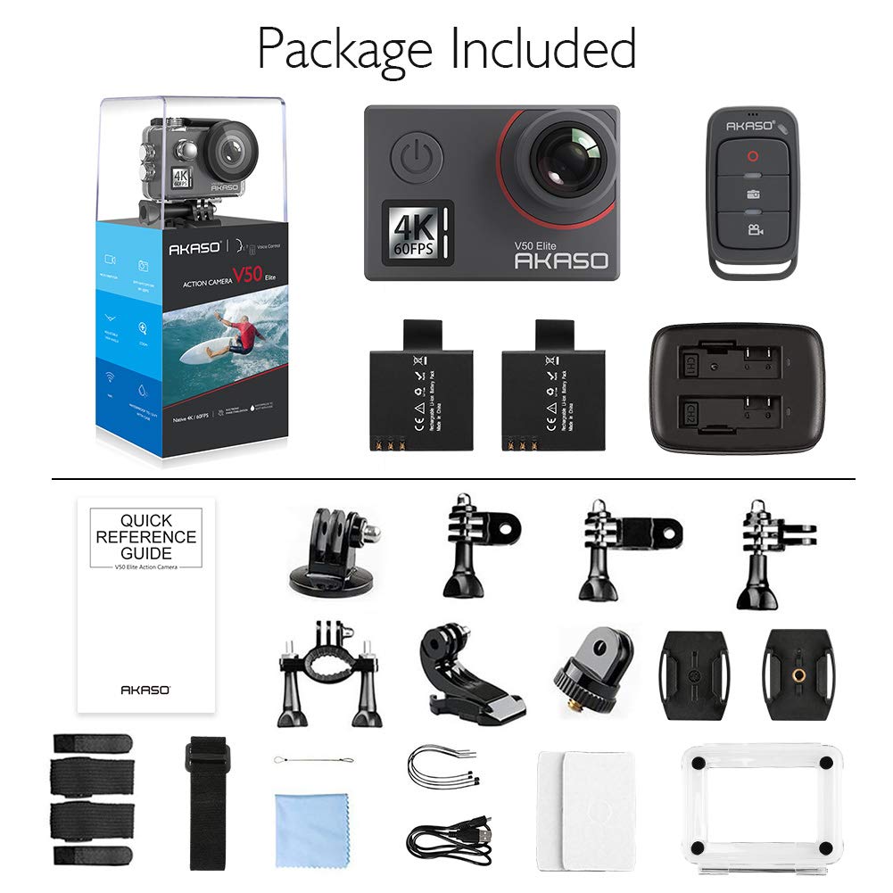 New Akaso V50 Elite 4k60fps Touch Screen Wifi Action Camera Voice Control Eis Us Ebay